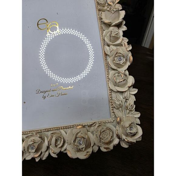 Era Home 5x7 Picture Frame Vintage Style Rose Design Rhinestones Shabby Chic - Picture 6 of 16